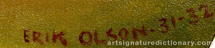 Signature by Erik OLSON