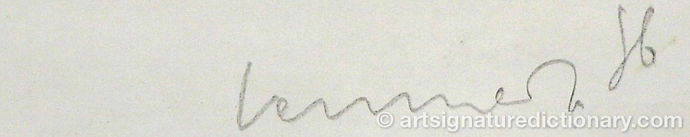 Authentic signature by Christian LEMMERZ on  artwork