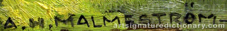 Signature by Akke Hugh MALMESTRÖM