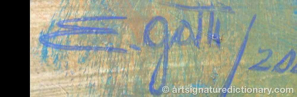 Authentic signature by Elena GATTI on  artwork
