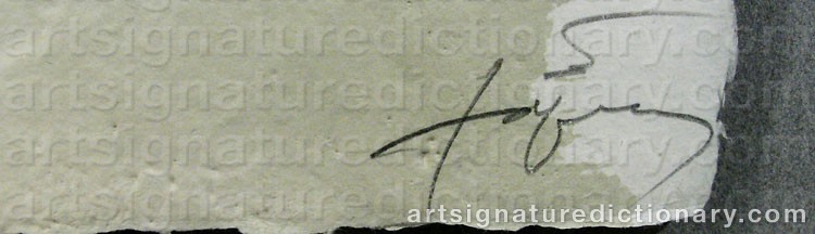 Signature by Antoni TAPIES