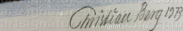 Signature by Christian BERG