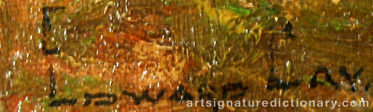 Authentic signature by Edward B. GAY on  artwork
