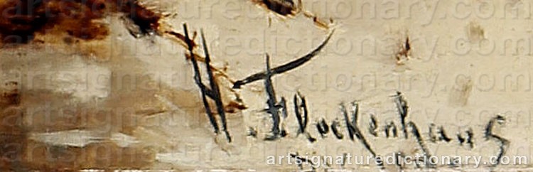 Authentic signature by Heinz FLOCKENHAUS on artwork