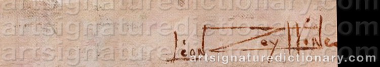 Authentic signature by Léon ZEYTLINE on artwork