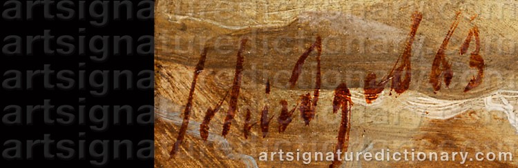 Authentic signature by Petrus Paulus SCHIEDGES on  artwork