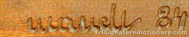 Authentic signature by Peter MANDL on Sculpture artwork