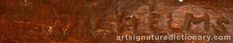 Authentic signature by Carl WILHELMS on  artwork