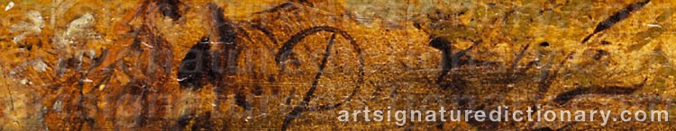 Authentic signature by Christian Wilhelm Ernst DIETRICH on  artwork