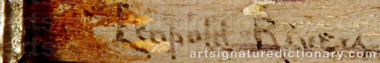 Authentic signature by Leopold RIVERS on artwork