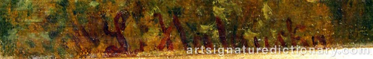 Authentic signature by Ludwig HALAUSKA on artwork