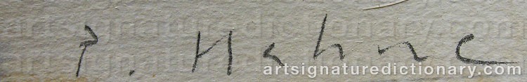 Signature by Peter HAHNE