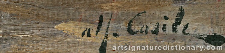 Authentic signature by Alfred CASILE on artwork