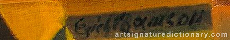 Authentic signature by Erich Carl Hugo ‘Adamson-Eric’ ADAMSON on  artwork