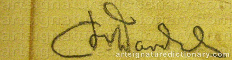 Signature by Fritz Von DARDEL