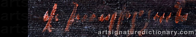 Authentic signature by Vachakan ISPIRYAN on  artwork