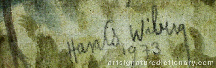 Forged signature of Harald WIBERG