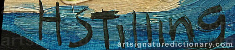 Authentic signature by Herman STILLING on  artwork