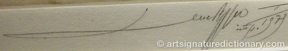 Authentic signature by Leszek ROZGA on  artwork