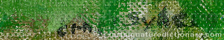 Authentic signature by Ernst SYBERG on  artwork