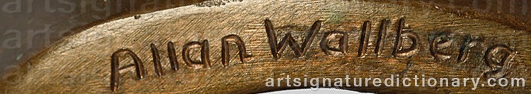 Authentic signature by Allan WALLBERG on Sculpture artwork
