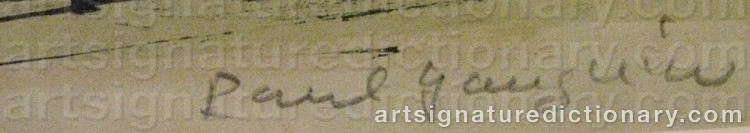 Signature by Paul René GAUGUIN
