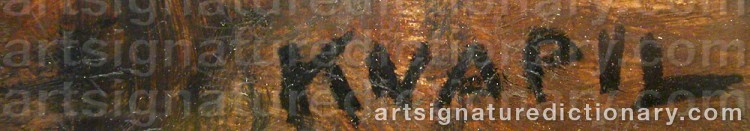 Signature by Charles KVAPIL
