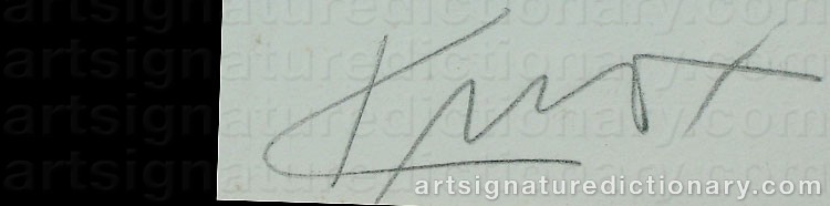 Authentic signature by Knox MARTIN on  artwork