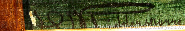 Authentic signature by J. L. RIDDERSPARRE on Painting/Watercolour artwork