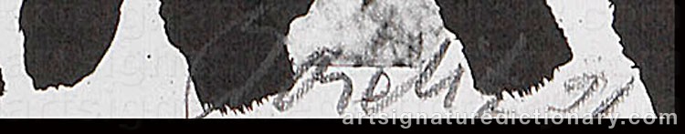 Authentic signature by Georg BASELITZ on artwork