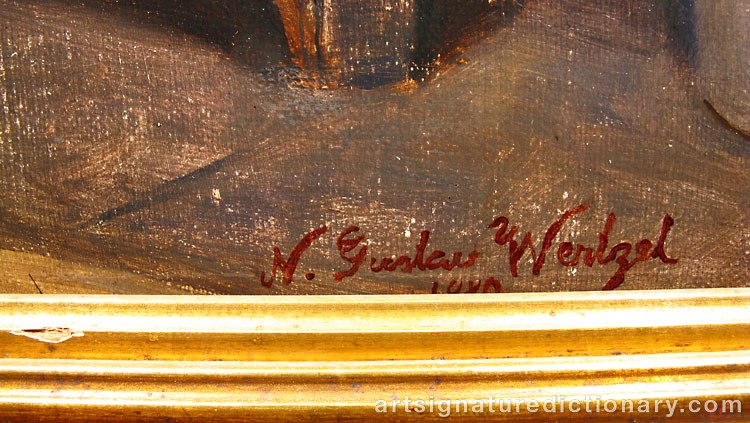 Close-up details showing Nils Gustav WENTZEL signature forgery characteristics