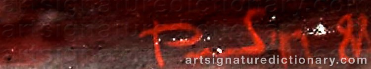 Authentic signature by Alexander ROITBURD on  artwork