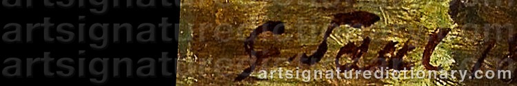 Authentic signature by Georg Eduard Otto SAAL on  artwork