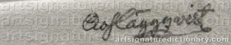 Authentic signature by Olof HÄGGQVIST on artwork
