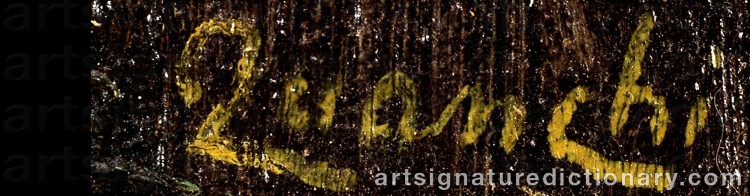 Authentic signature by Leon William QUANCHI on Painting/Watercolour artwork