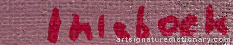 Authentic signature by Ole Jakob IHLEBAEK on Painting/Watercolour artwork