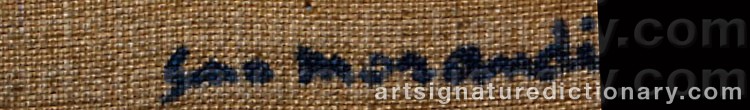 Authentic signature by Gino MORANDIS on  artwork
