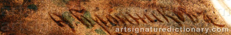 Signature by Fjodor Andrejevitj BRONNIKOV