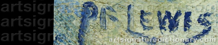 Authentic signature by Phillips Frisbiee LEWIS on  artwork