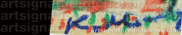 Authentic signature by Kasimir Sevrinovitch MALEVICH on  artwork