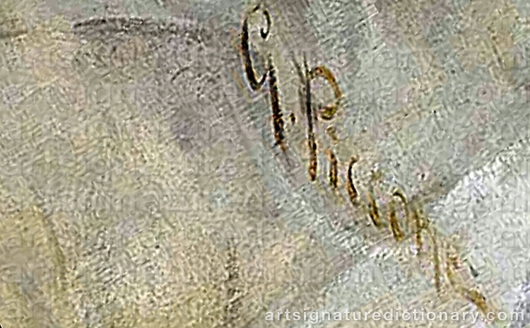 Authentic signature by Giovanni PICCONE on  artwork