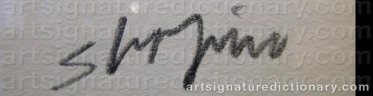 Authentic signature by Joel SHAPIRO on  artwork