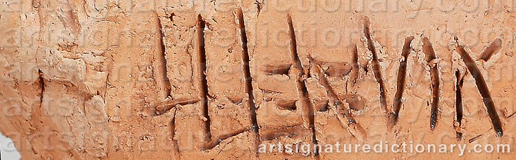 Authentic signature by Lena LERVIK on  artwork