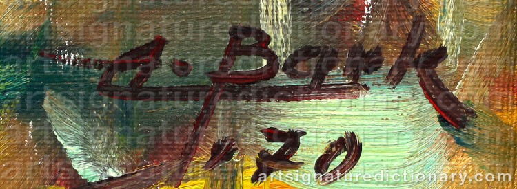 Authentic signature by Arne BARK on Painting/Watercolour artwork