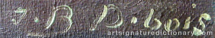 Authentic signature by Ingeborg DUBOIS on  artwork