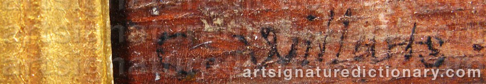 Authentic signature by Cornelis WILLAERTS on  artwork