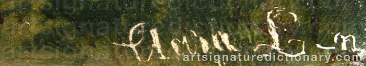 Authentic signature by Clara ‘Clara Ln’ LÖFGREN on artwork