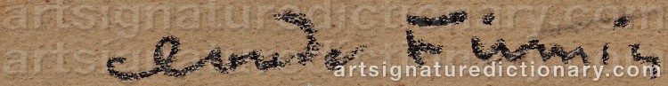 Authentic signature by Claude FIRMIN-GOY on  artwork