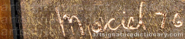 Authentic signature by Leonel MACIEL on  artwork