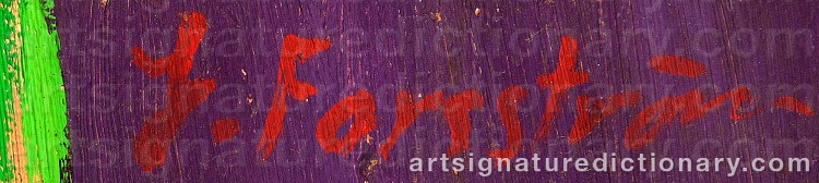 Authentic signature by Jonny FORSSTRÖM on Painting/Watercolour artwork